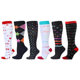 3Pair Knee-Length Printed Compression Socks